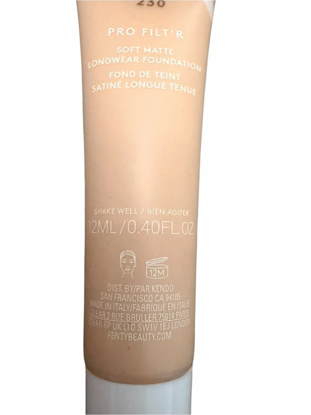 Fenty Beauty Soft Matte PRO FILT’R Longwear Foundation 230 Light Medium